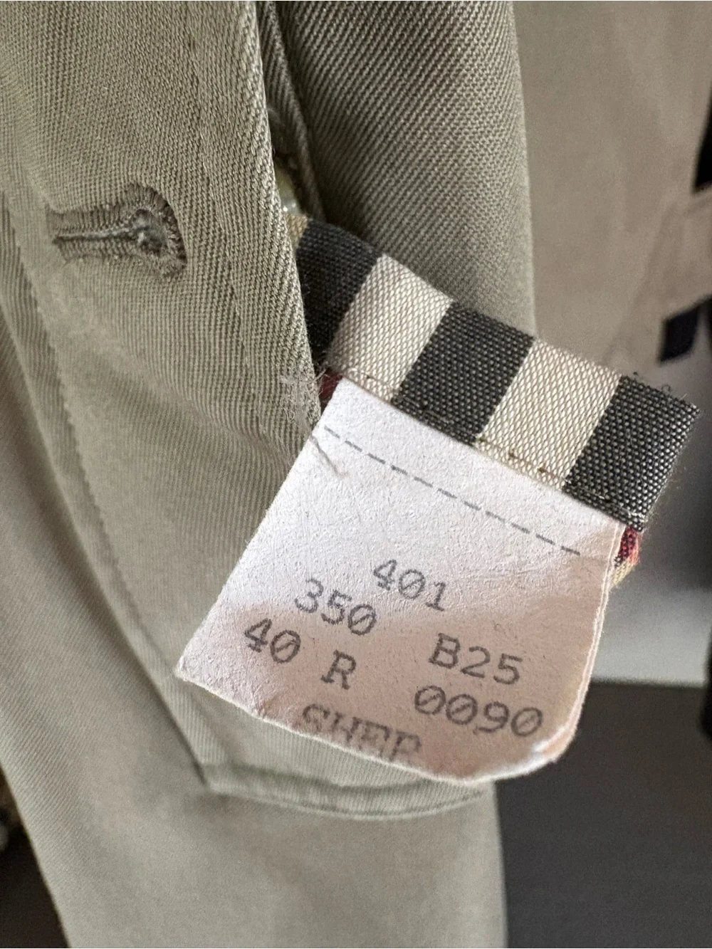 Burberry Khaki Men's Long Trench Coat
